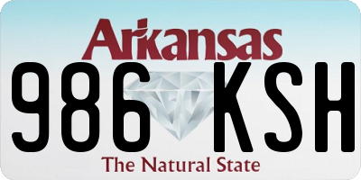 AR license plate 986KSH