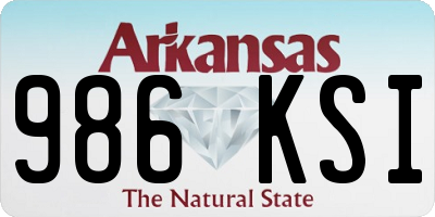 AR license plate 986KSI