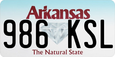 AR license plate 986KSL