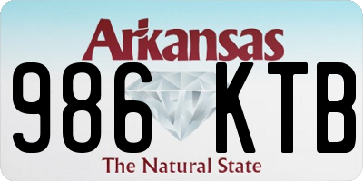 AR license plate 986KTB