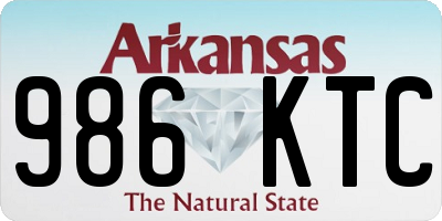 AR license plate 986KTC