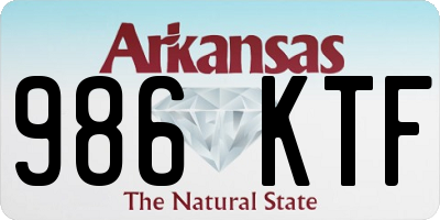 AR license plate 986KTF