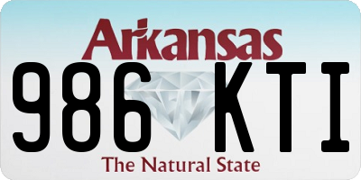 AR license plate 986KTI