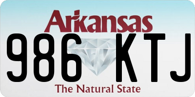 AR license plate 986KTJ