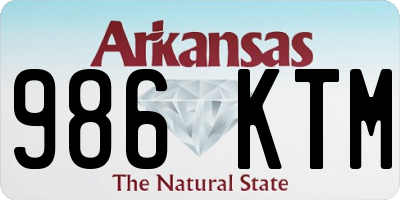 AR license plate 986KTM