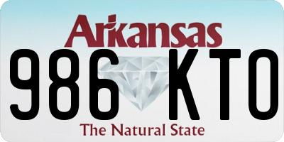 AR license plate 986KTO