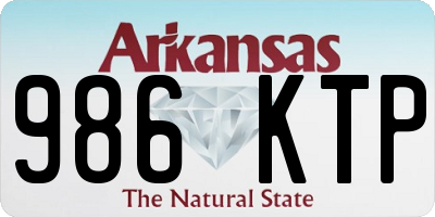 AR license plate 986KTP