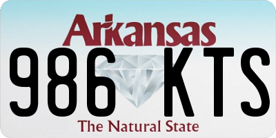 AR license plate 986KTS