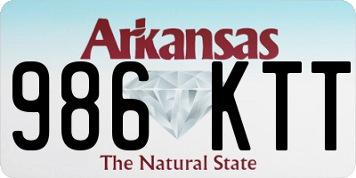 AR license plate 986KTT
