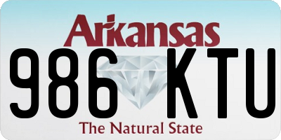 AR license plate 986KTU