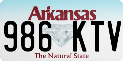 AR license plate 986KTV