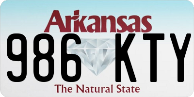AR license plate 986KTY