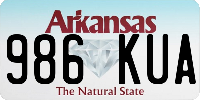 AR license plate 986KUA