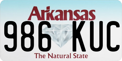 AR license plate 986KUC