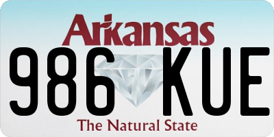 AR license plate 986KUE