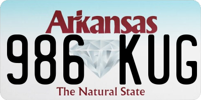 AR license plate 986KUG