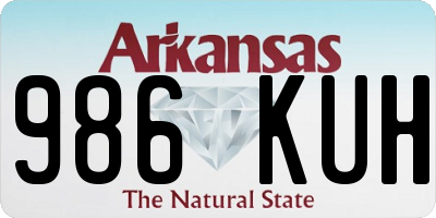 AR license plate 986KUH