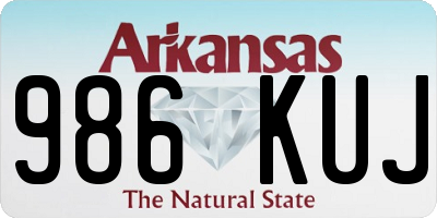 AR license plate 986KUJ