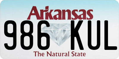 AR license plate 986KUL