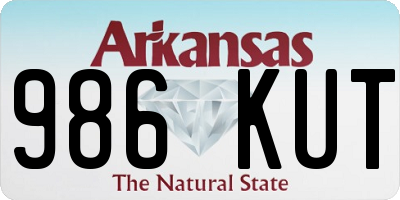 AR license plate 986KUT