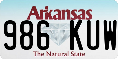 AR license plate 986KUW
