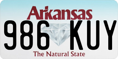AR license plate 986KUY