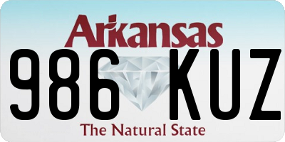 AR license plate 986KUZ