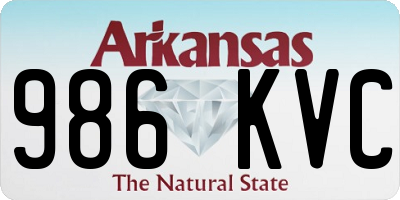AR license plate 986KVC