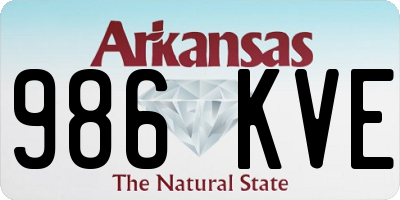 AR license plate 986KVE