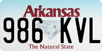AR license plate 986KVL