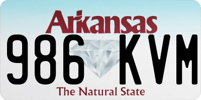 AR license plate 986KVM