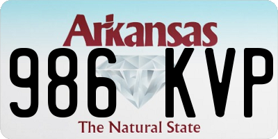 AR license plate 986KVP