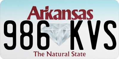 AR license plate 986KVS