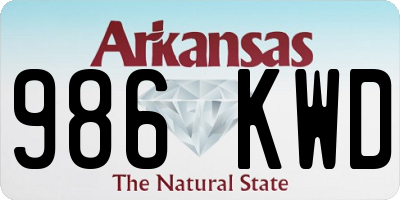 AR license plate 986KWD