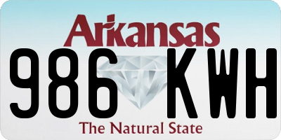 AR license plate 986KWH