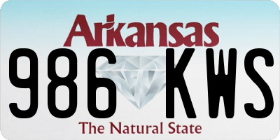 AR license plate 986KWS