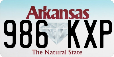 AR license plate 986KXP