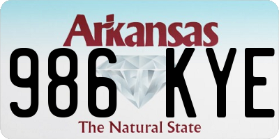 AR license plate 986KYE