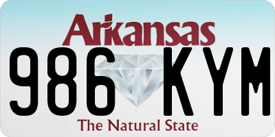 AR license plate 986KYM
