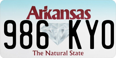 AR license plate 986KYO
