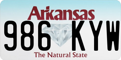 AR license plate 986KYW