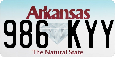 AR license plate 986KYY