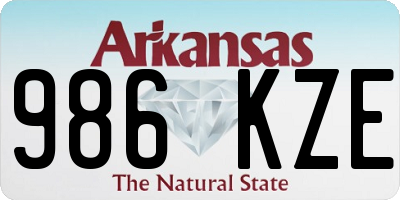 AR license plate 986KZE