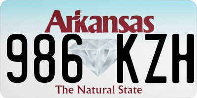 AR license plate 986KZH