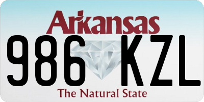 AR license plate 986KZL