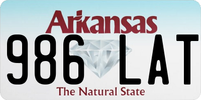 AR license plate 986LAT