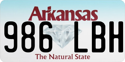 AR license plate 986LBH