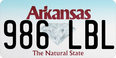 AR license plate 986LBL
