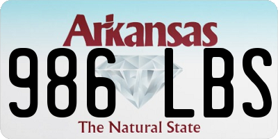 AR license plate 986LBS