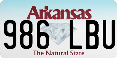 AR license plate 986LBU